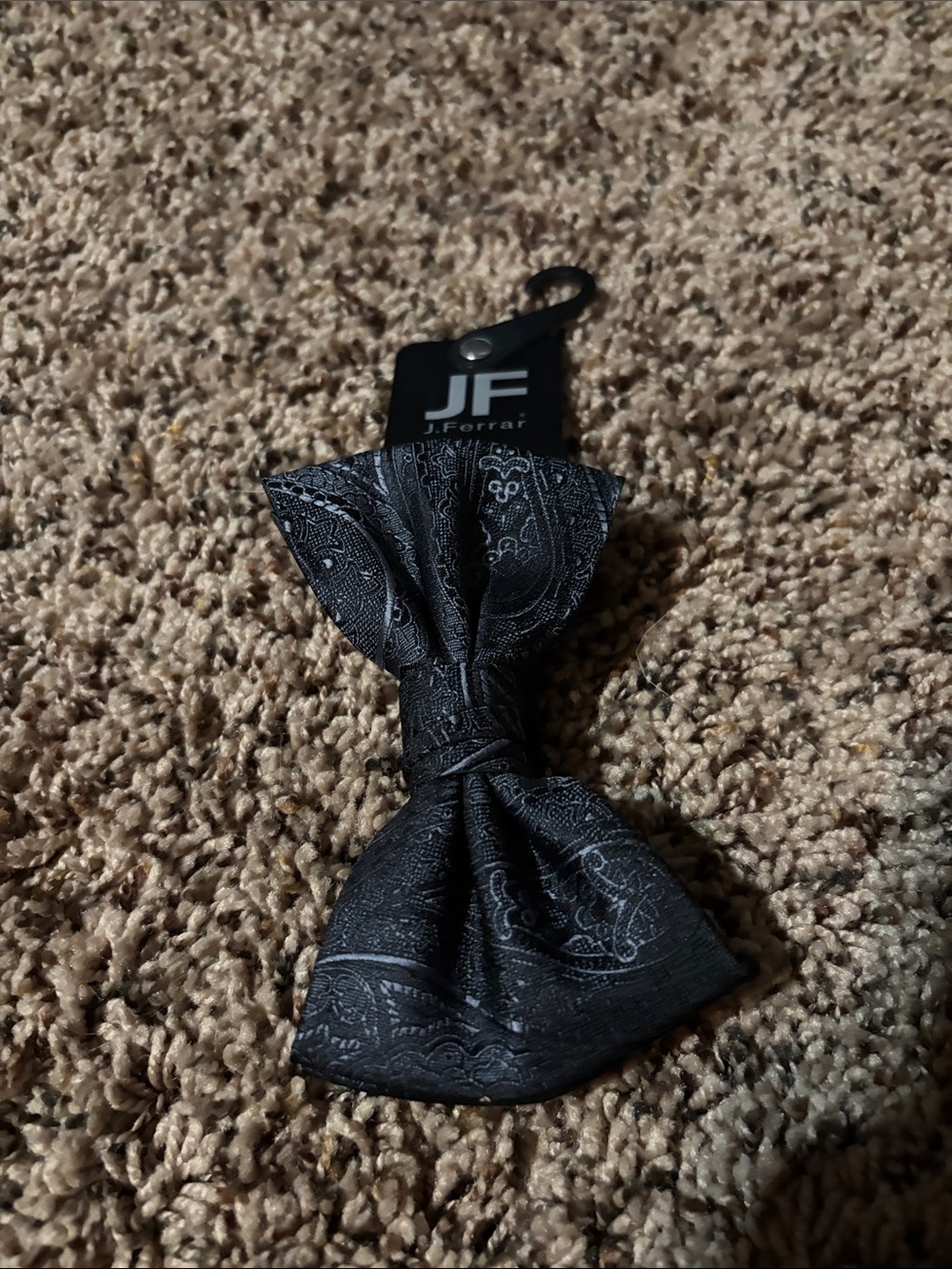 J Ferrari Black Bow Tie NWT